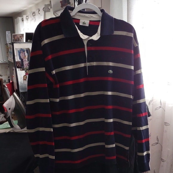 Lacoste Blue and Red Polo Shirt - Picture 1 of 6